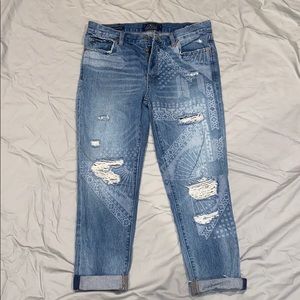 Patterned sienna slim boyfriend jeans